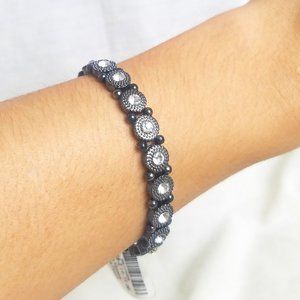 Rhodium Rhinestone Bracelet